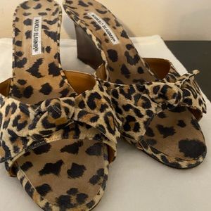 New Manolo Blahnik Leopard Wedges